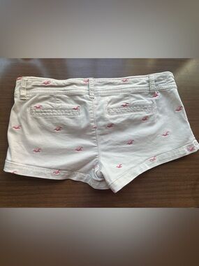 Hollister Women's Shorts with Pink Embroidered Logos